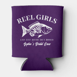 Enfriador De Latas Bachelorette Fisherman Style Purple