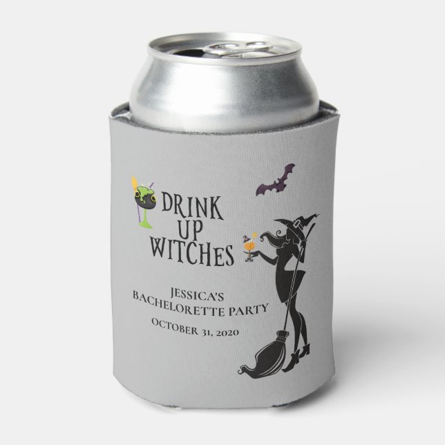Enfriador De Latas Bachelorette Octubre Bebe Testigos (Lata Anverso)