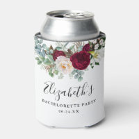 Bachelorette Party Burgundy Floral Greeneration