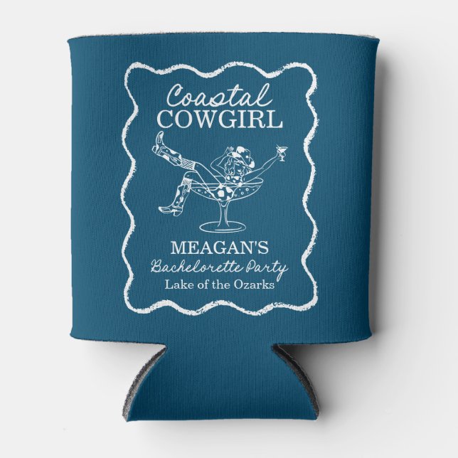 Enfriador De Latas Bachelorette Party Coastnier fin de semana Koozie (Anverso)