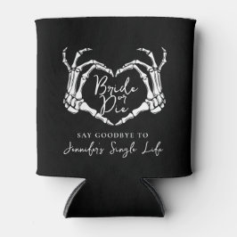 Enfriador De Latas Bachelorette Party Skeleton Heart Bride or Die