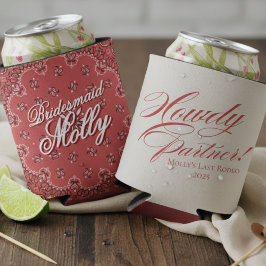 Enfriador De Latas Bachelorette, socio de Red Howdy personalizado