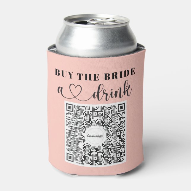 Enfriador De Latas Bachelorette Venmo Código QR Comprar A La Novia Un (Lata Anverso)