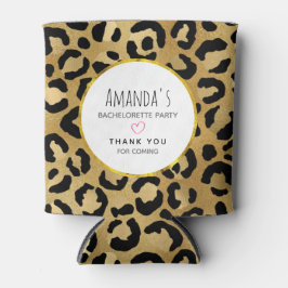 Enfriador De Latas Bachleorette de patrón de impresión de leopardo sa