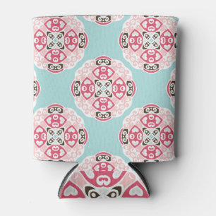 Enfriador De Latas Baldosas abstractas azules: lindas cosechas.