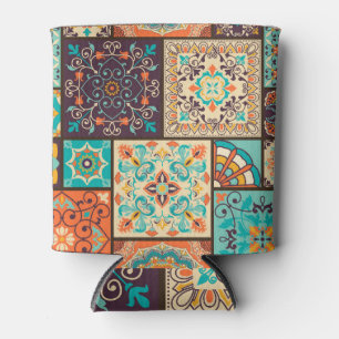 Enfriador De Latas Baldosas de mosaico colorido: motivos islámicos.