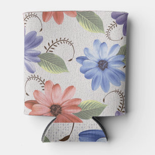 Enfriador De Latas Baldosas de pintura de aceite de flores decorativa