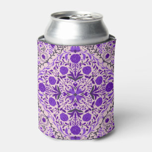 Enfriador De Latas Baldosas florales en rosa violeta y algodón