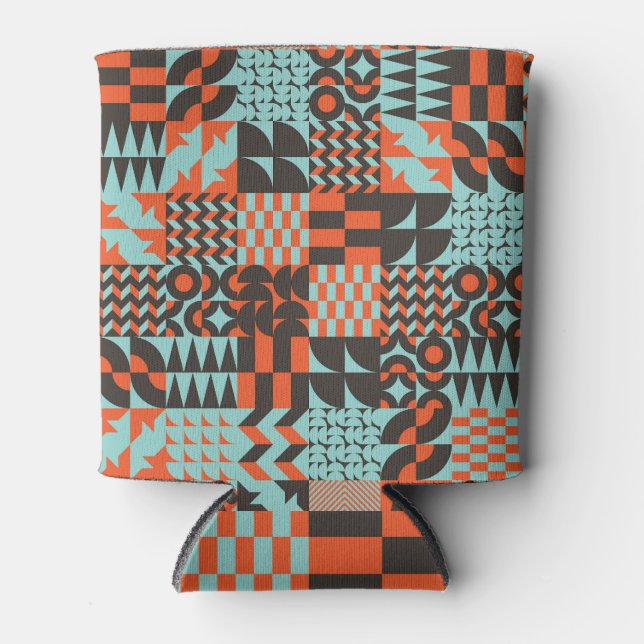 Enfriador De Latas Baldosas geométricas mosaicas, patrón elegante sin (Anverso)