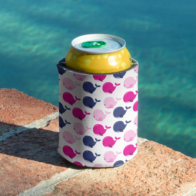 Enfriador De Latas Ballenas, Patrón De Ballenas, Animales Marinos (Piscina in situ)