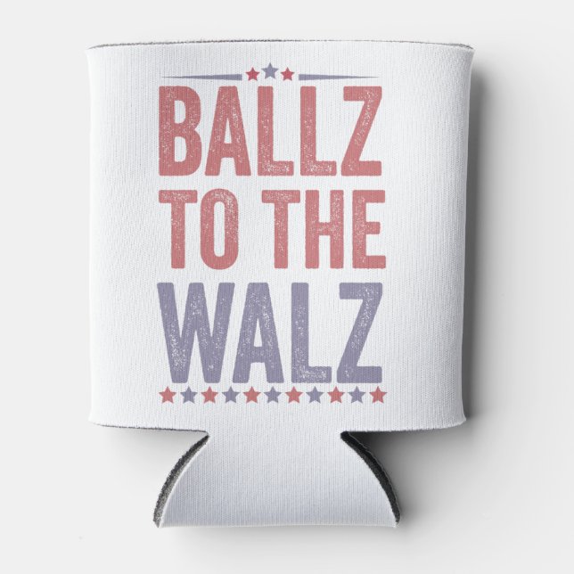 Enfriador De Latas Ballz a las elecciones Walz Harris Walz 2024 (Anverso)