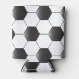 Enfriador De Latas Balón de fútbol, patrón blanco y negro