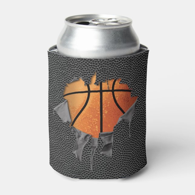 Enfriador De Latas Baloncesto desgarrado (texturado) (Lata Anverso)
