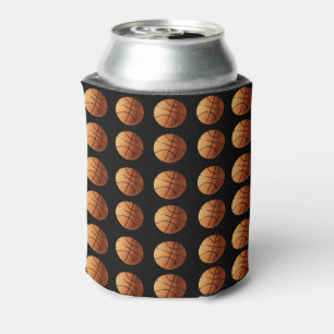 Enfriador De Latas Baloncesto naranja En Negro,