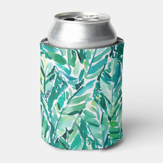 Enfriador De Latas BANANA LEAF JUNGLE Green Tropical (Lata Anverso)