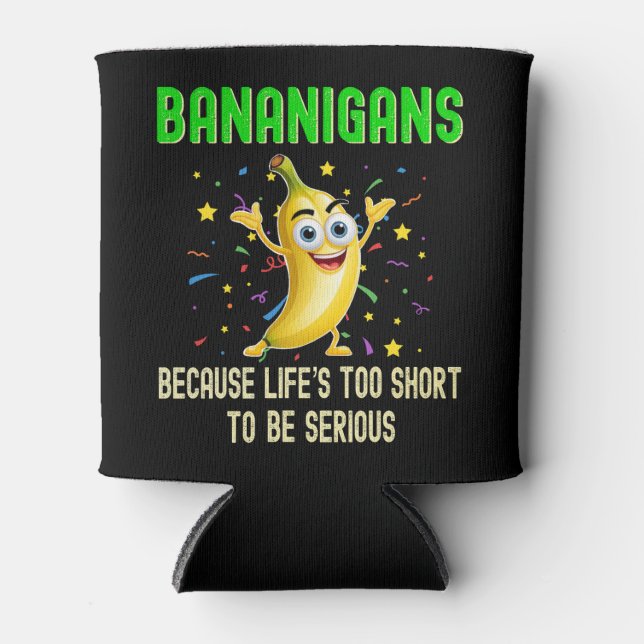 Enfriador De Latas Bananganes, plátanos, fruta Fiesta humorística (Anverso)