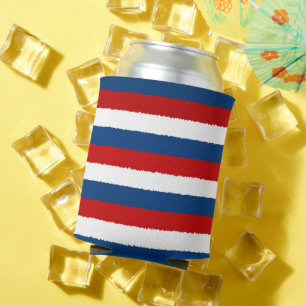Enfriador De Latas Banda roja, blanca y azul
