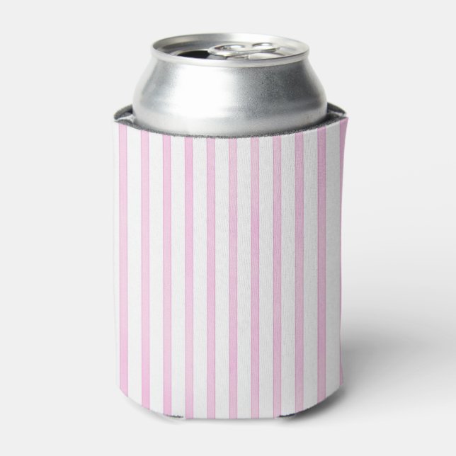Enfriador De Latas Bandas acuáticas rosadas de fondo (Lata Anverso)