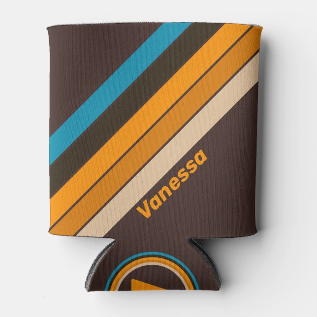 Enfriador De Latas Bandas de deriva de espresso con nombre (Anverso)