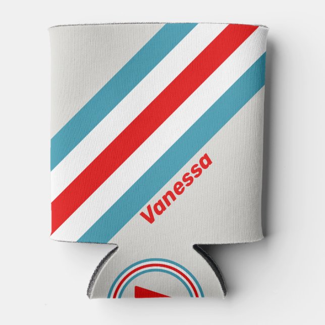 Enfriador De Latas Bandas de Thunderbird con nombre (Anverso)