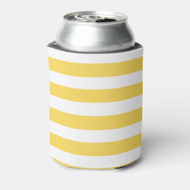 Enfriador De Latas Bandas de tumbonas amarillas (Reverso de la lata)