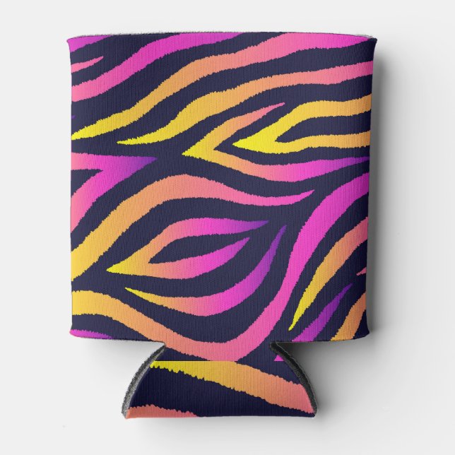 Enfriador De Latas Bandas holográficas, sin costura futurista. (Anverso)