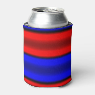 Enfriador De Latas Bandas horizontales rojas y azules