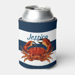 Enfriador De Latas Bandas náuticas del cangrejo rojo costero