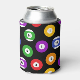 Enfriador De Latas Bandejas de billar de jugadores con estampado negr