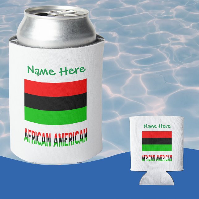 Enfriador De Latas Bandera afroamericana de la diáspora verde persona (Subido por el creador)