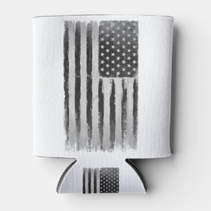 Enfriador De Latas Bandera americana blanco y negro