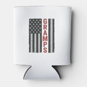 Enfriador De Latas Bandera Americana de Gramps Vintage Vector Patriót