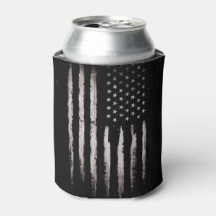 Enfriador De Latas Bandera americana del Grunge blanco