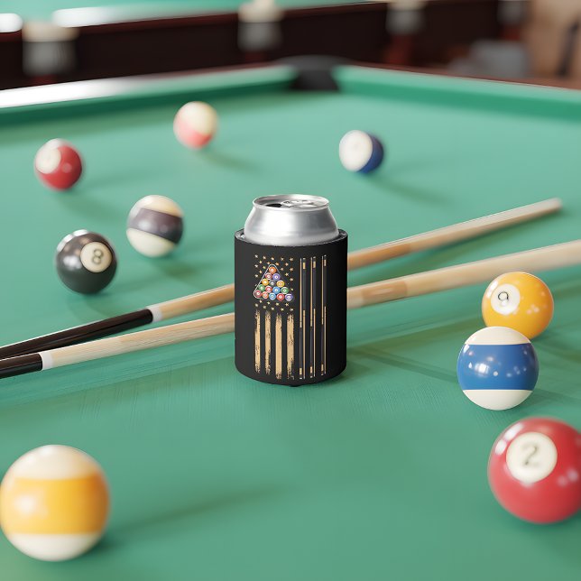 Enfriador De Latas Bandera Americana del jugador de billar (Subido por el creador)