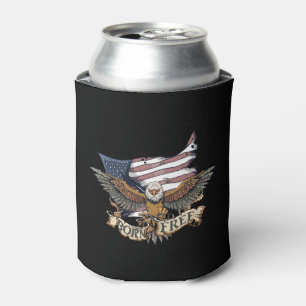 Enfriador De Latas Bandera americana Eagle calvo patriótico llevado