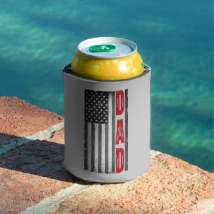 ENFRIADOR DE LATAS BANDERA AMERICANA, PAPÁ, 4 DE JULIO, DÍA DEL PADRE