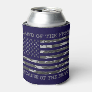 Enfriador De Latas Bandera Americana Patriótica Genial Tierra De Los