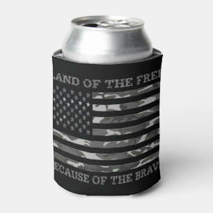 Enfriador De Latas Bandera Americana Patriótica Genial Tierra De Los