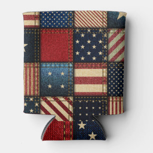Enfriador De Latas Bandera Americana, Patrón sin problemas.