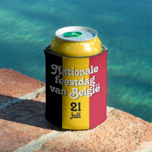 Enfriador De Latas Bandera belga del Dutch Nationale feestdag van Bel