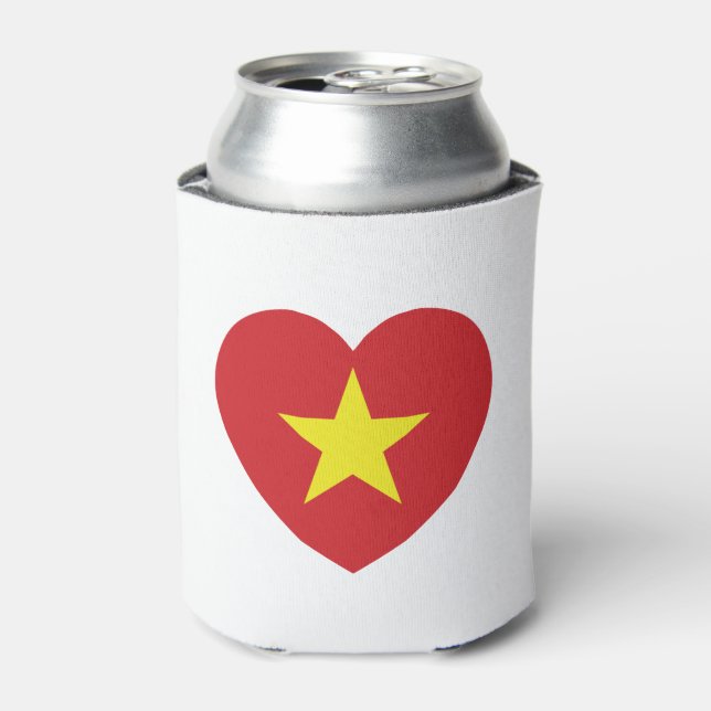 Enfriador De Latas Bandera cardíaca de Vietnam (Lata Anverso)