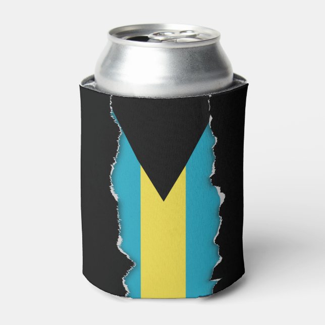 Enfriador De Latas Bandera clásica bahameña (Lata Anverso)