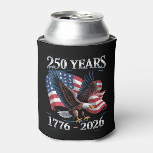 Enfriador De Latas Bandera de águila del 4 de julio de 250 años USA 1