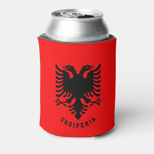 Enfriador De Latas Bandera de Albania (Reverso de la lata)