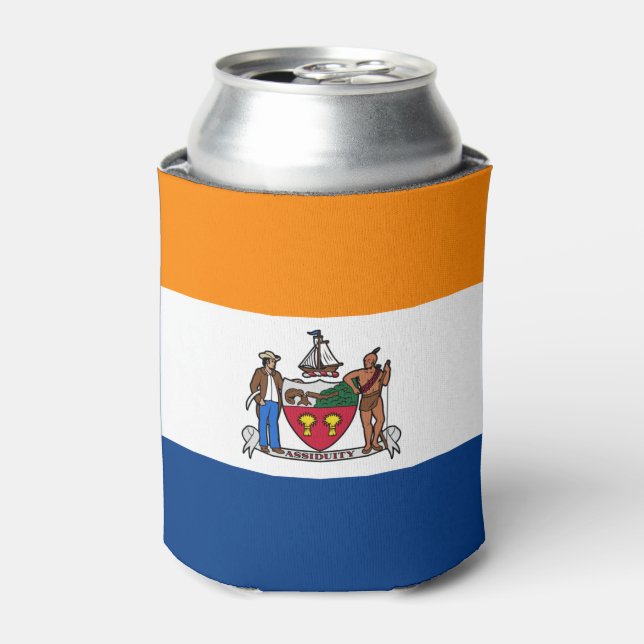 Enfriador De Latas Bandera de Albany, Nueva York (Lata Anverso)