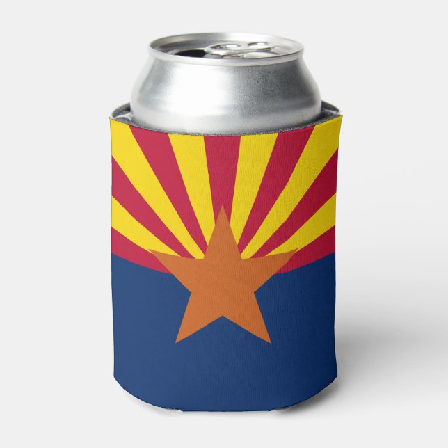 Enfriador De Latas Bandera de Arizona, bandera de Estados Unidos (Lata Anverso)