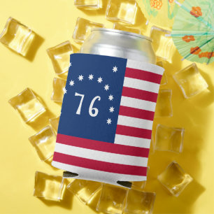Enfriador De Latas Bandera de batalla estadounidense de 1776 Estandar