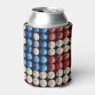 Enfriador De Latas Bandera de Béisbol Americana