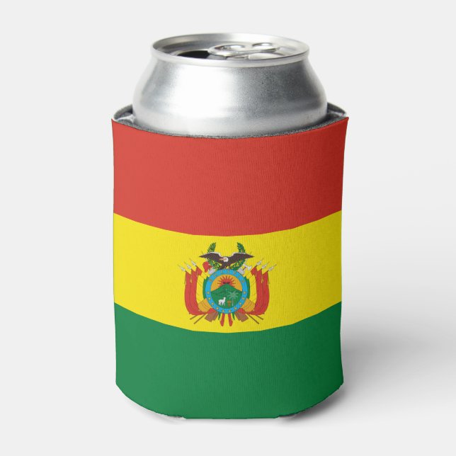 Enfriador De Latas Bandera de Bolivia Patriótica (Lata Anverso)