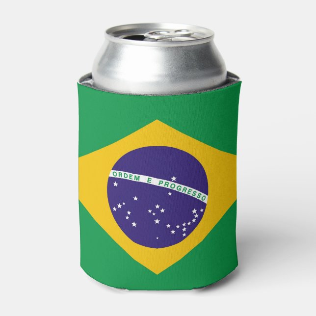 Enfriador De Latas Bandera de Brasil Bandeira do Brasil (Lata Anverso)